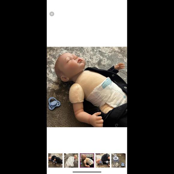 Reborn Baby Boy Doll 3/4 Silicone Limbs Cloth Body & Accessories (NEW) - Picture 8 of 13